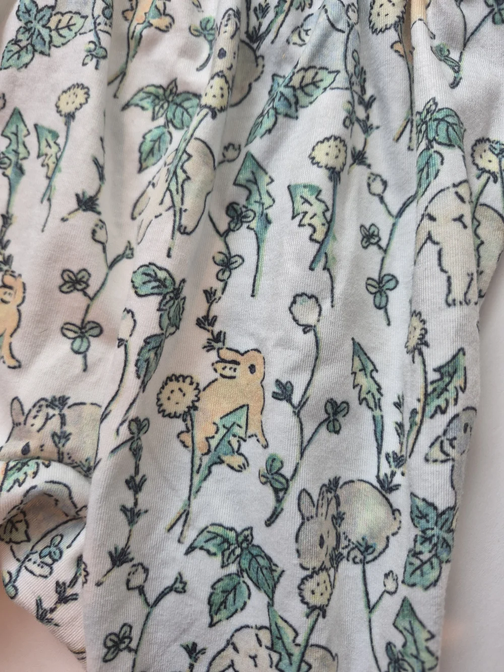 Romper with Green and Yellow Animal Floral Print